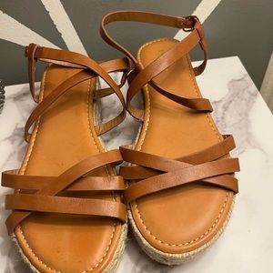 Brown beach sandles